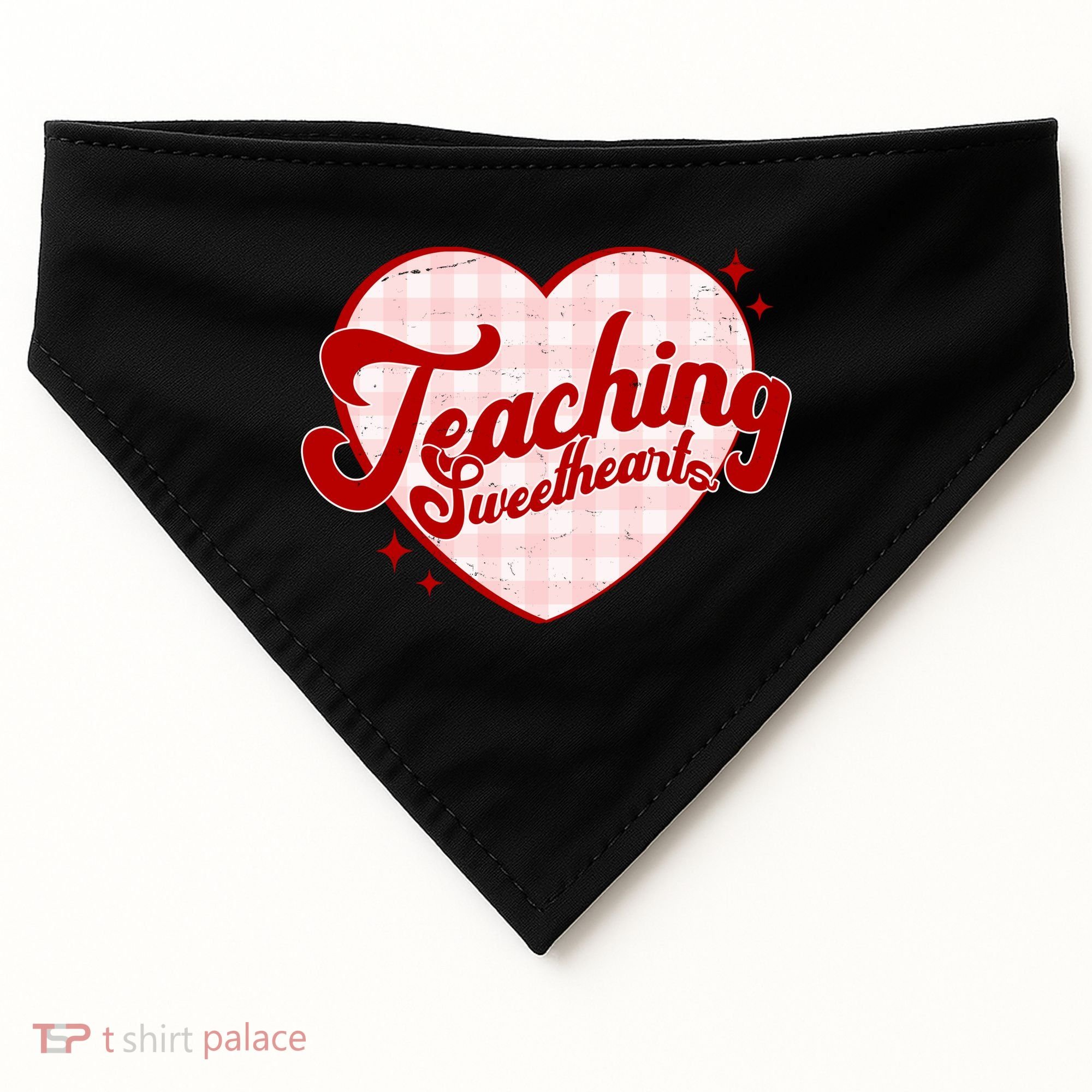 Teaching Sweethearts Cute Valentines Day Teacher USA-Made Doggie Bandana
