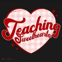 Teaching Sweethearts Cute Valentines Day Teacher Women's Hoodie thumb 2