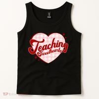 Teaching Sweethearts Cute Valentines Day Teacher Tank Top thumb 2