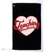 Teaching Sweethearts Cute Valentines Day Teacher Golf Towel thumb 0