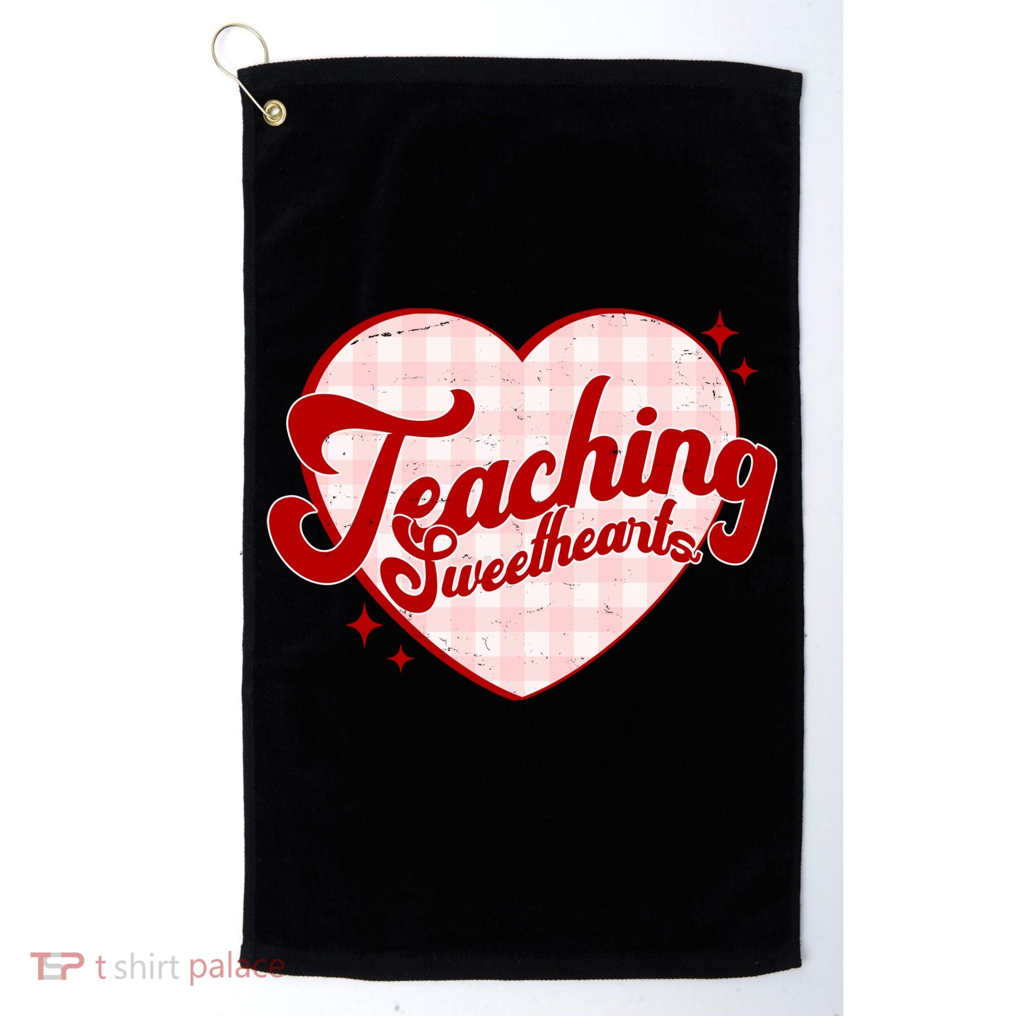Teaching Sweethearts Cute Valentines Day Teacher Golf Towel