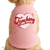 Teaching Sweethearts Cute Valentines Day Teacher Doggie Tank thumb 0