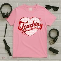 Teaching Sweethearts Cute Valentines Day Teacher T-Shirt thumb 5