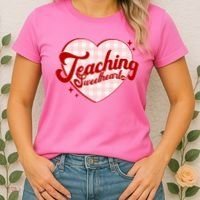 Teaching Sweethearts Cute Valentines Day Teacher Women's T-Shirt thumb 2