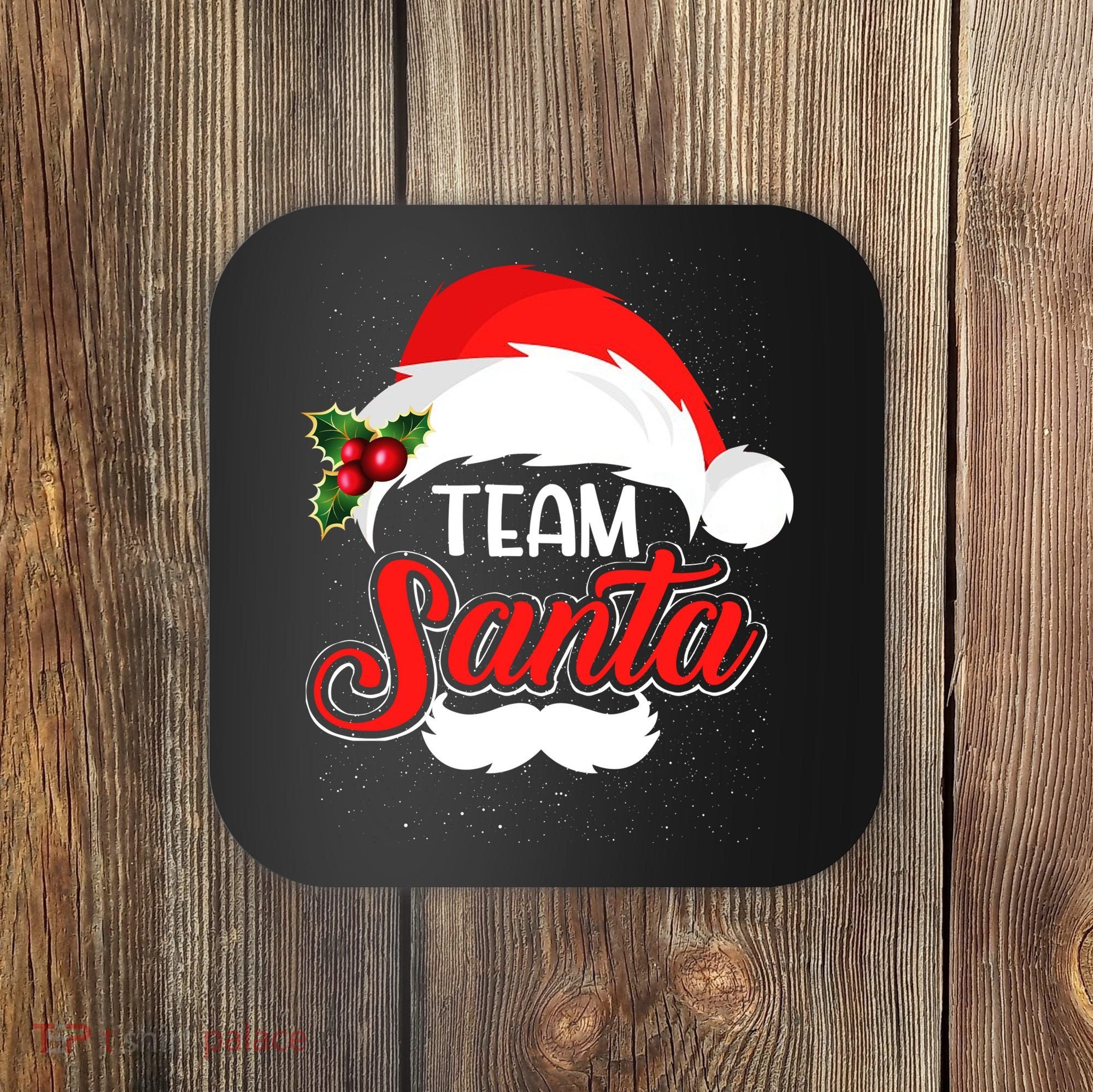 Team Santa Christmas Family Coaster