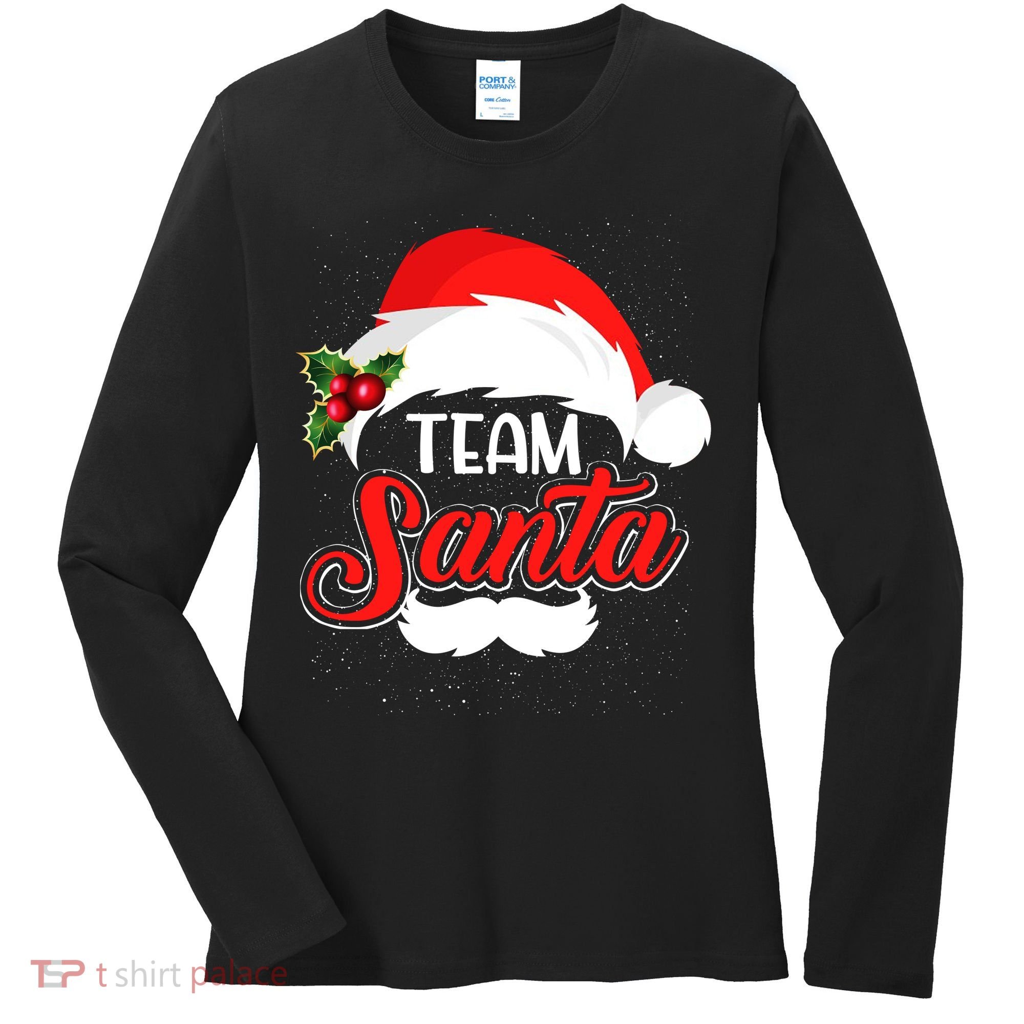 Team Santa Christmas Family Women's Long Sleeve Shirt