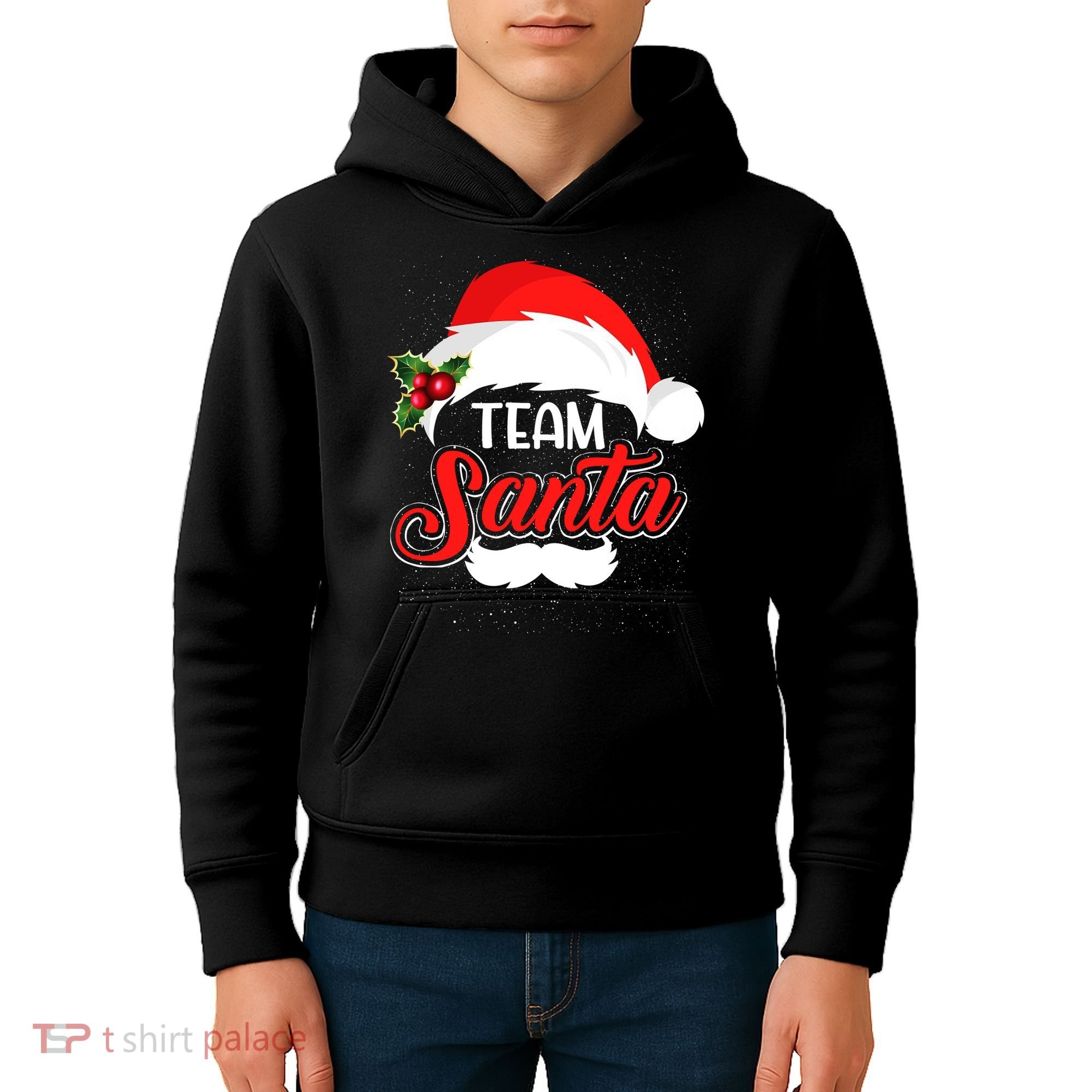 Team Santa Christmas Family Kids Hoodie