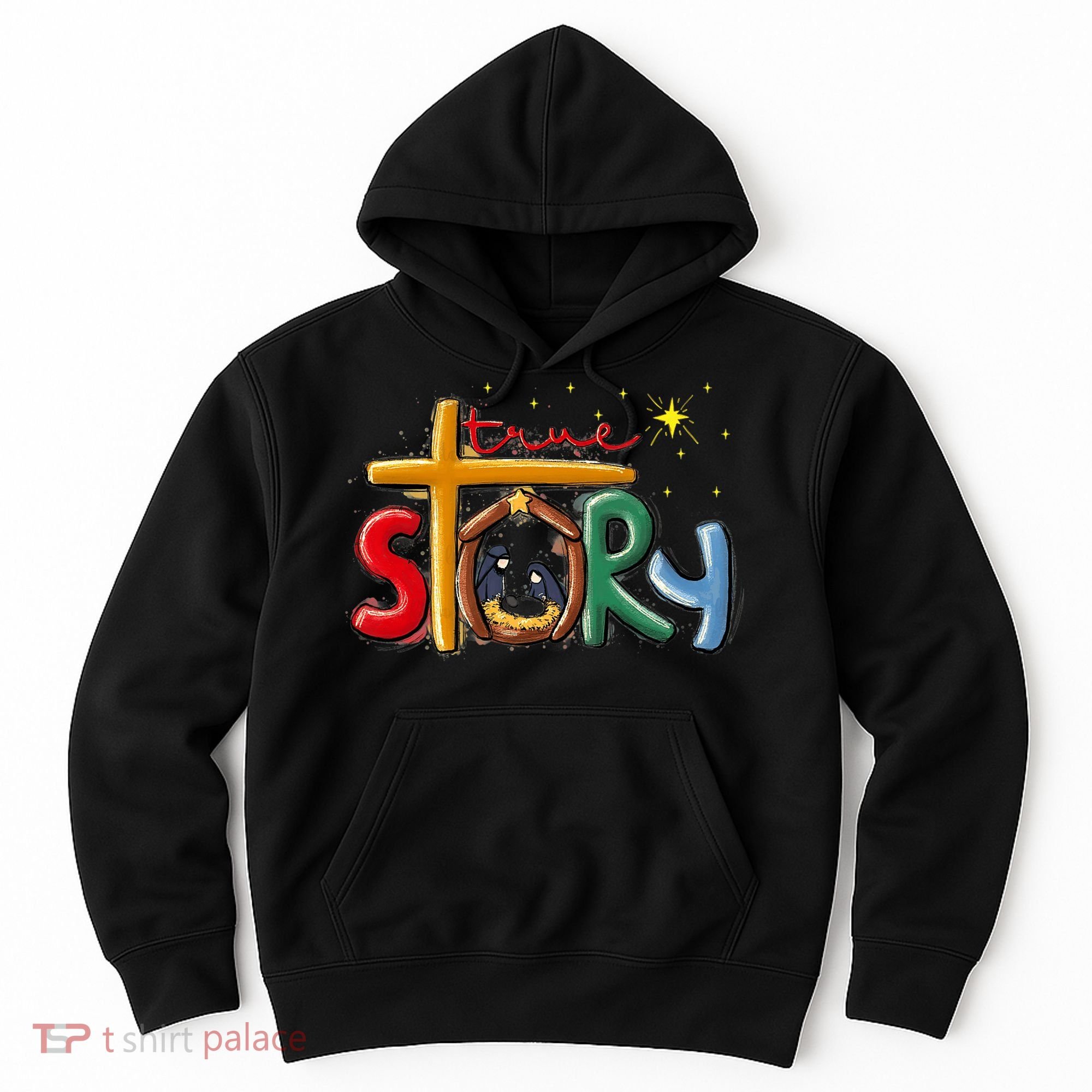 True Story Christmas Nativity Jesus Christian Christmas Premium Hoodie