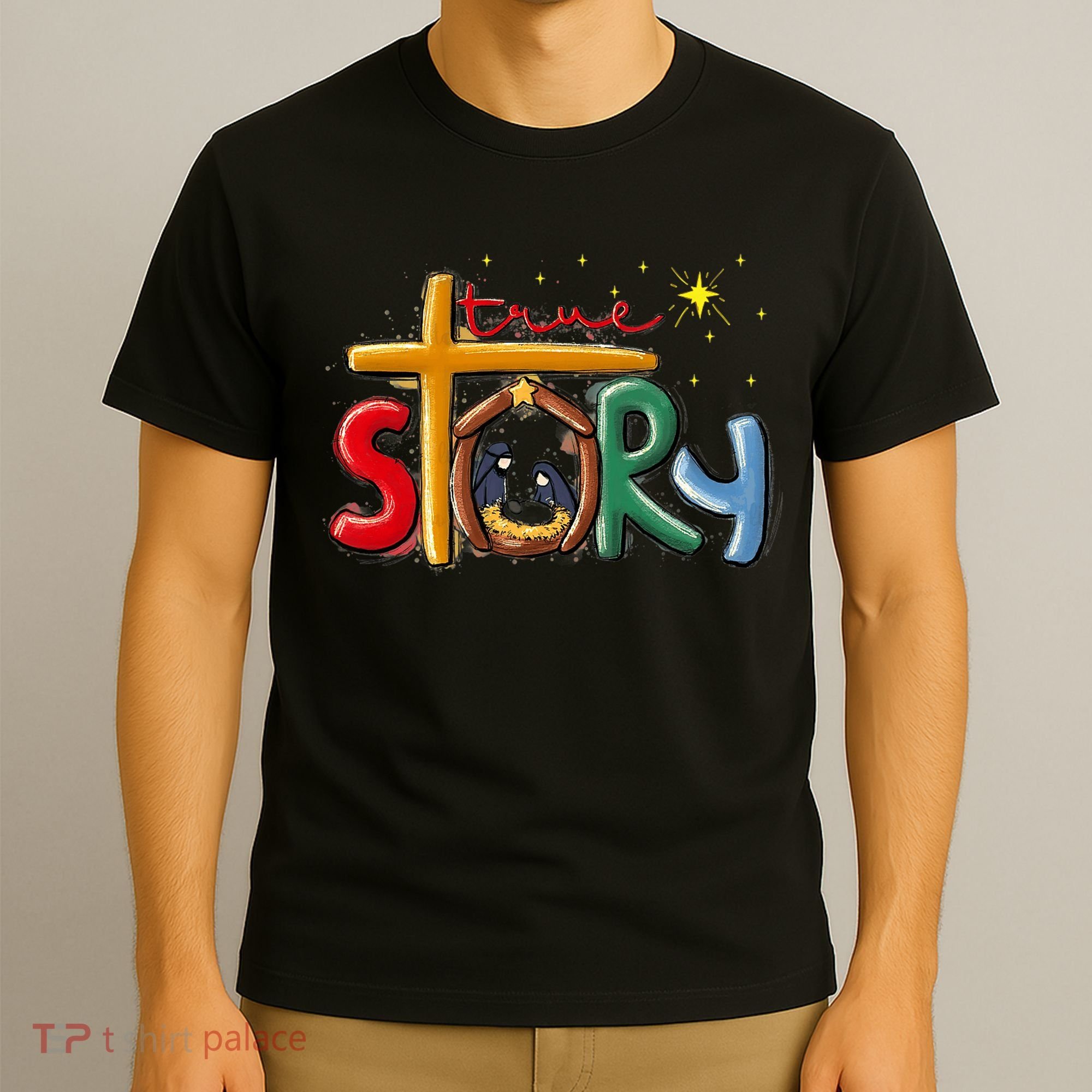 True Story Christmas Nativity Jesus Christian Christmas Premium T-Shirt