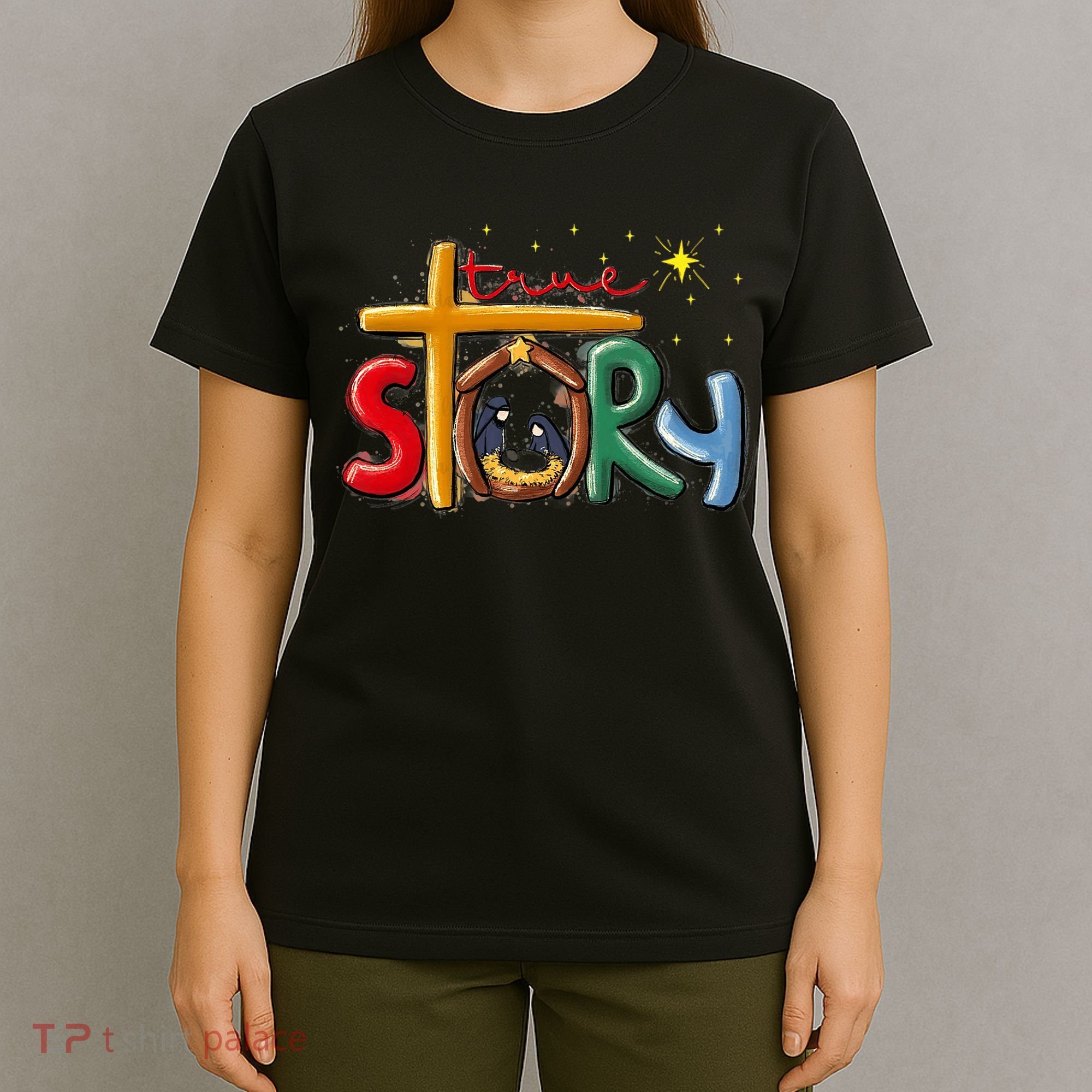 True Story Christmas Nativity Jesus Christian Christmas Premium T-Shirt