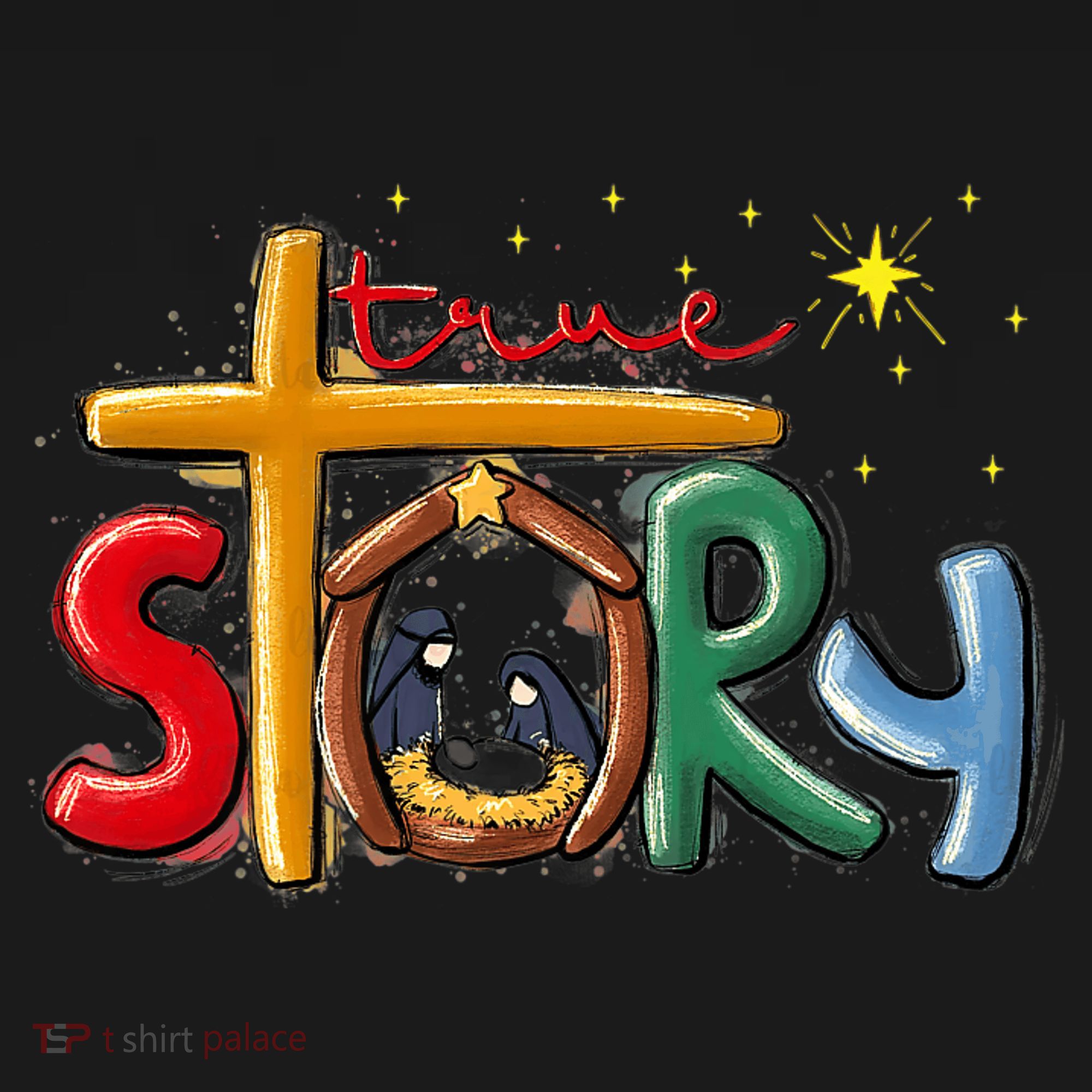 True Story Christmas Nativity Jesus Christian Christmas Premium Women's Hoodie