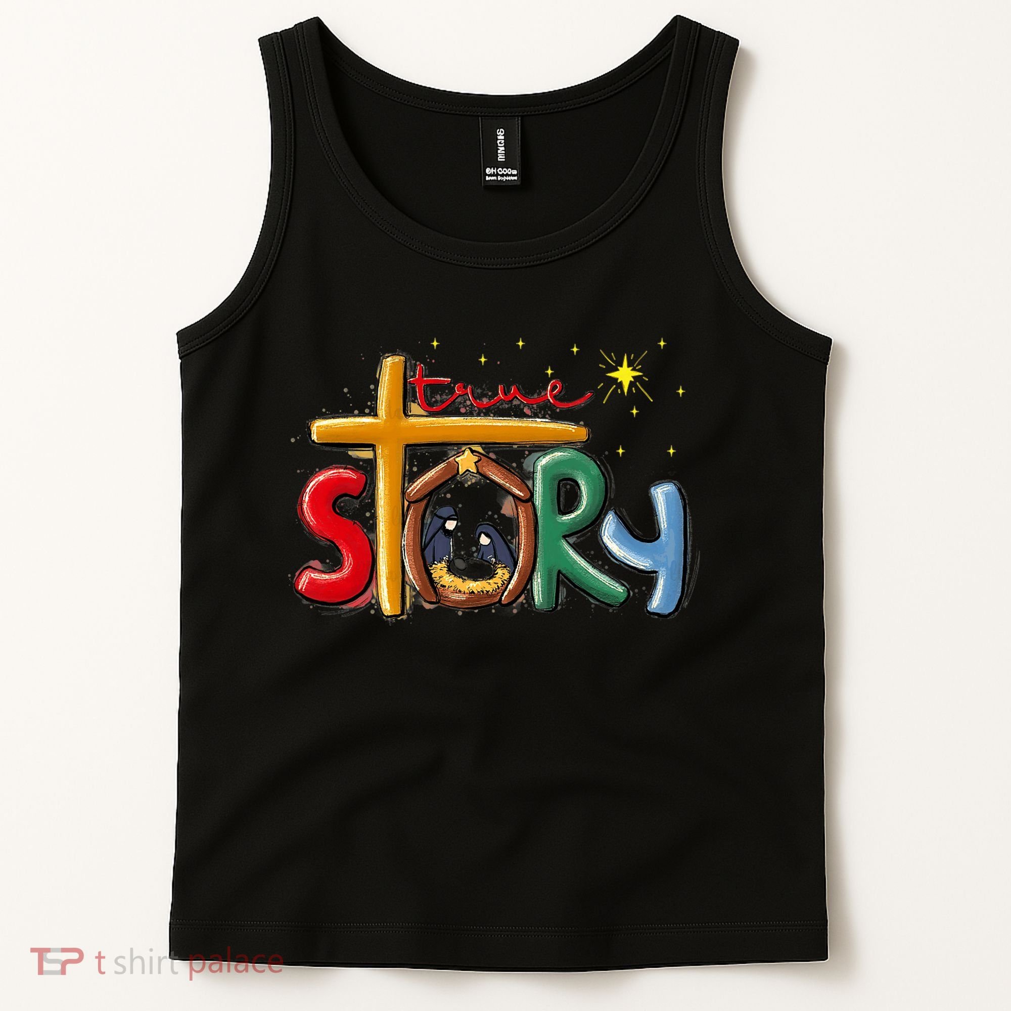 True Story Christmas Nativity Jesus Christian Christmas Premium Tank Top