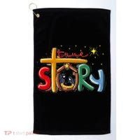 True Story Christmas Nativity Jesus Christian Christmas Premium Golf Towel thumb 0