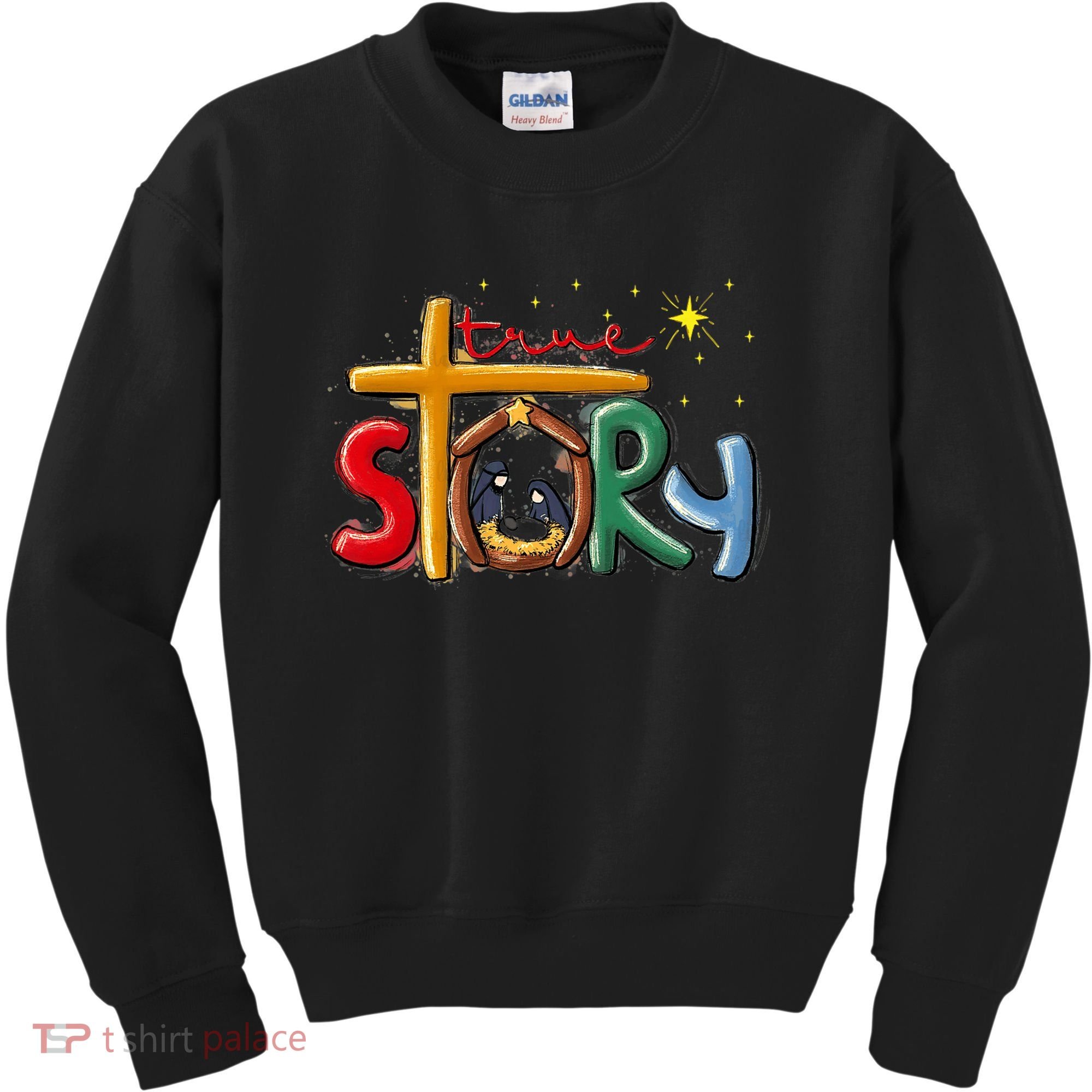 True Story Christmas Nativity Jesus Christian Christmas Premium Kids Sweatshirt
