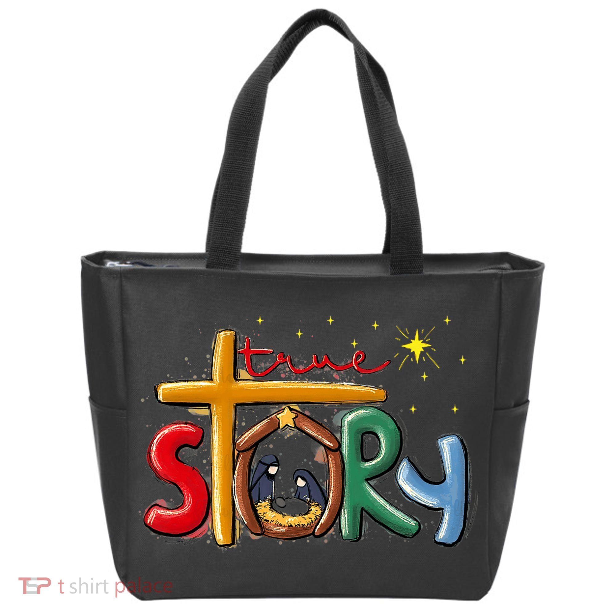 True Story Christmas Nativity Jesus Christian Christmas Premium Tote Bag