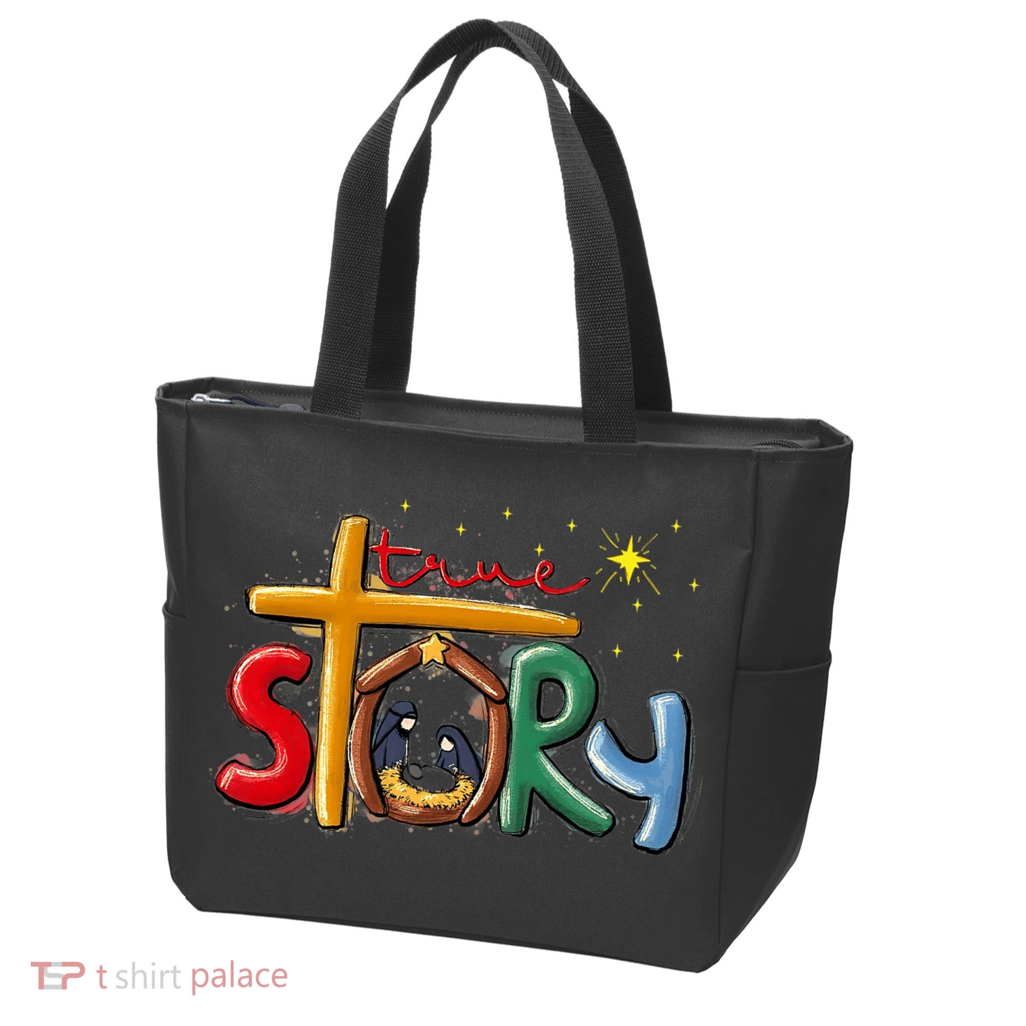 True Story Christmas Nativity Jesus Christian Christmas Premium Tote Bag