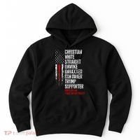 Trump Supporter Christian White Straight Unwoke Unvaxxed Hoodie thumb 0