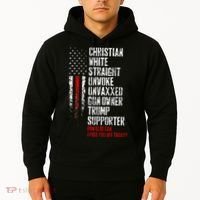 Trump Supporter Christian White Straight Unwoke Unvaxxed Hoodie thumb 2
