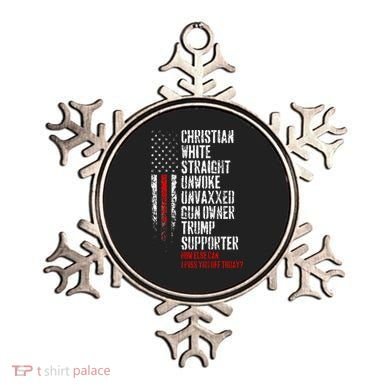 Trump Supporter Christian White Straight Unwoke Unvaxxed Ornament