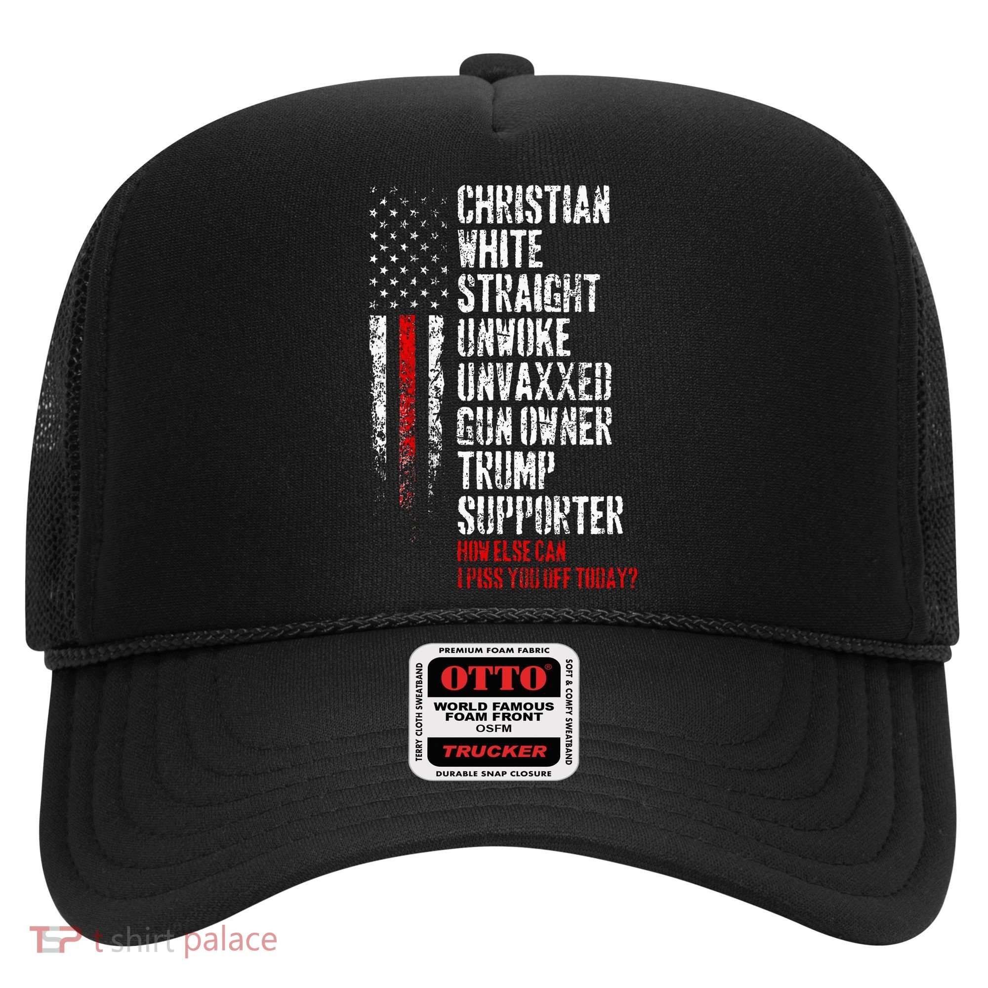 Trump Supporter Christian White Straight Unwoke Unvaxxed Hat