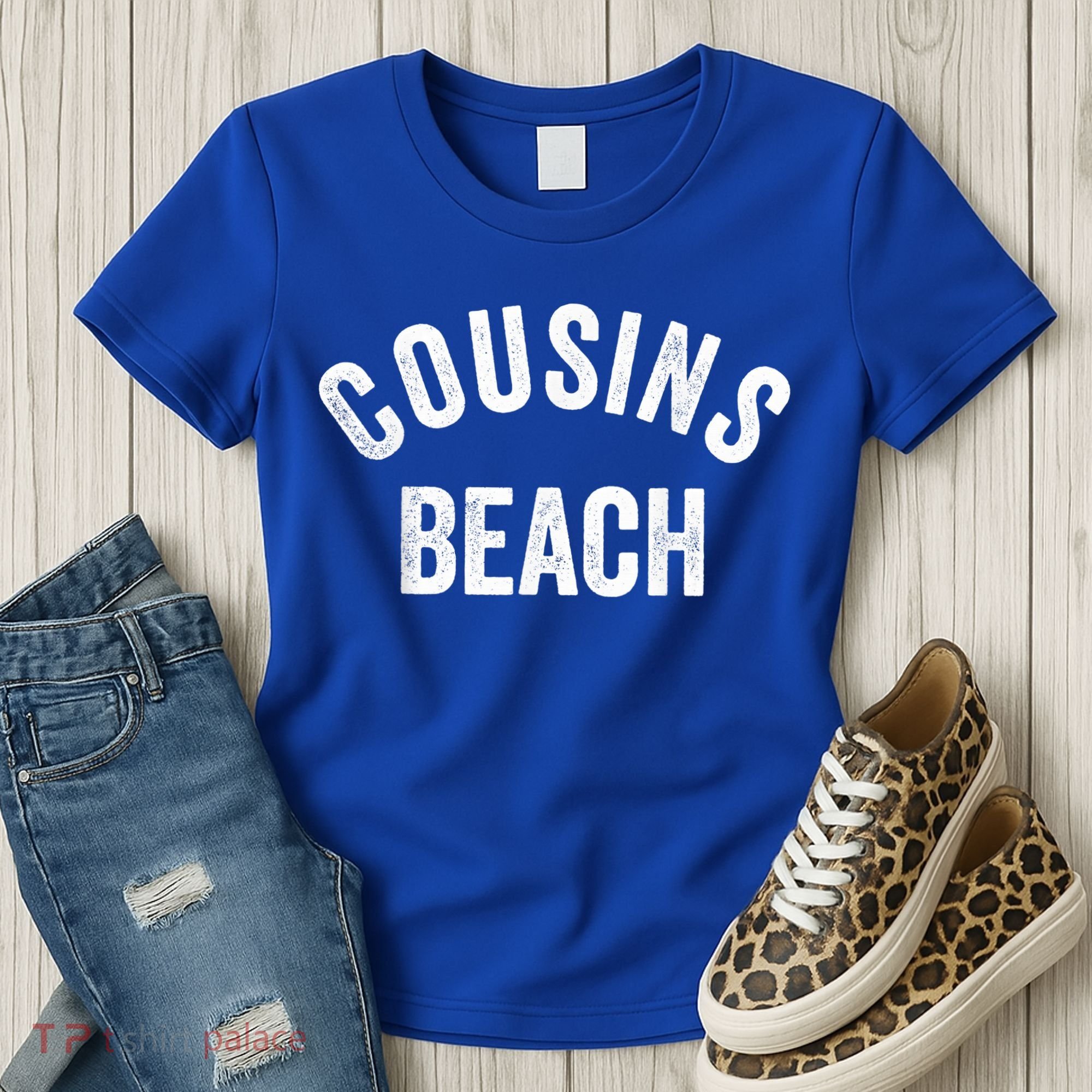 The Summer Cousins Beach I Turned Pretty College Letters Women's T-Shirt