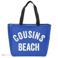 The Summer Cousins Beach I Turned Pretty College Letters Tote Bag thumb 0