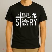 True Story Christmas Nativity Jesus Christian T-Shirt thumb 3