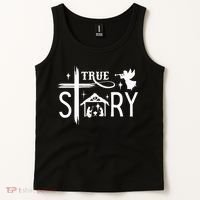 True Story Christmas Nativity Jesus Christian Tank Top thumb 2