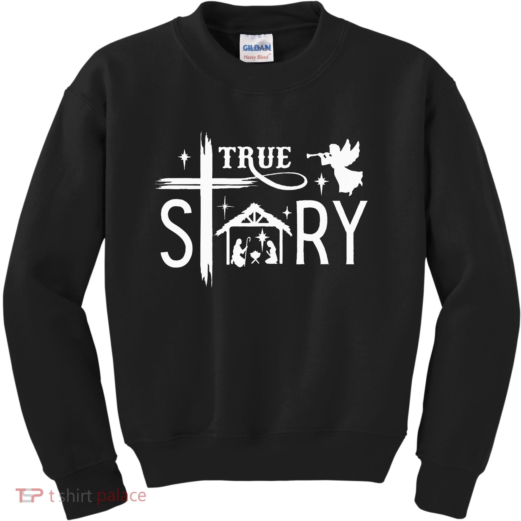 True Story Christmas Nativity Jesus Christian Kids Sweatshirt