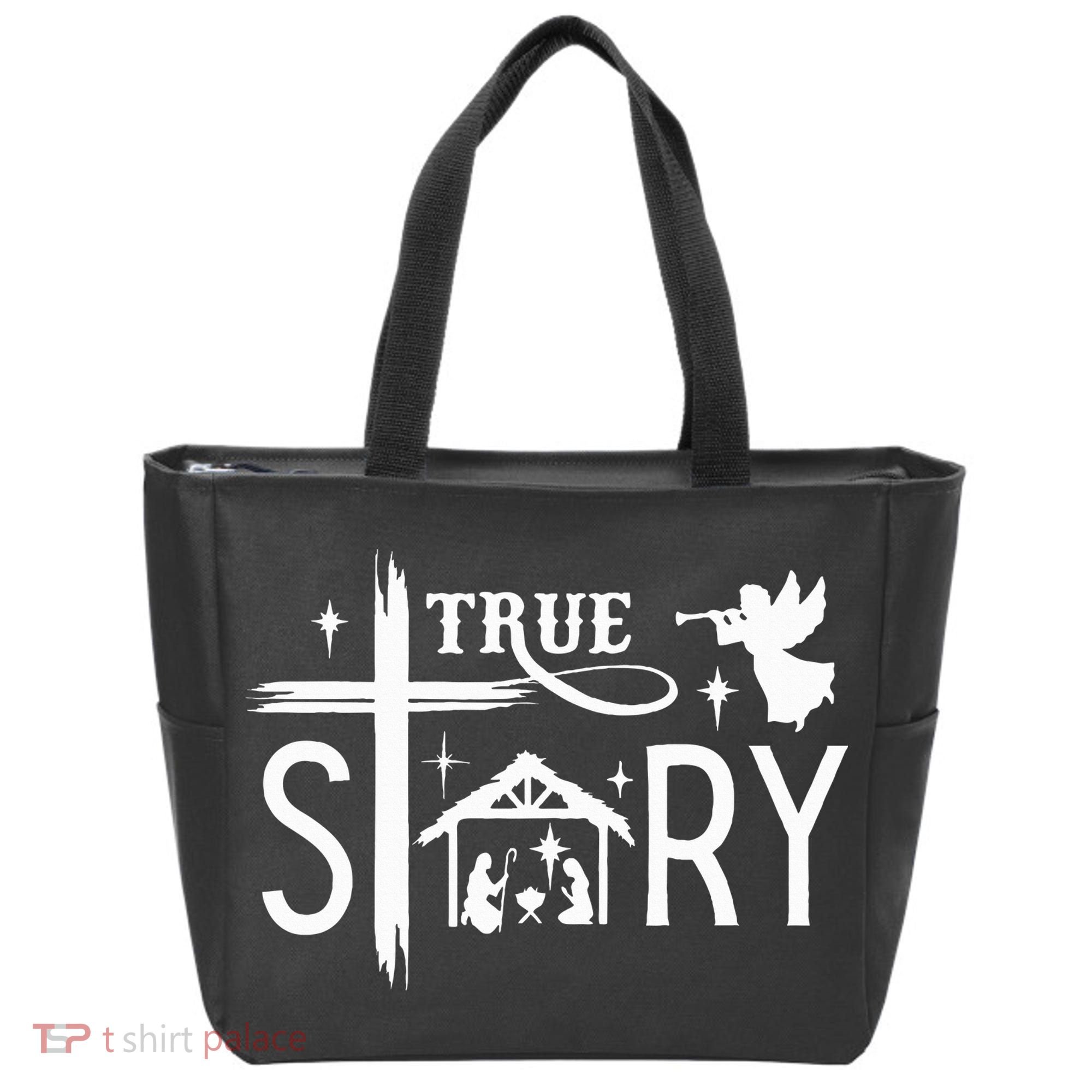 True Story Christmas Nativity Jesus Christian Tote Bag