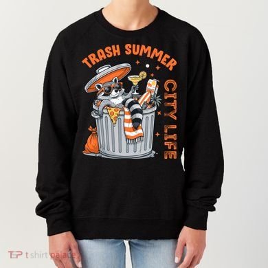 Trash Summer City Life Raccoon Women's Sweatshirt