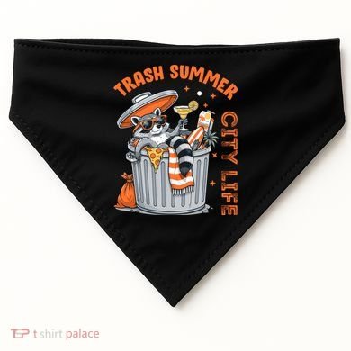 Trash Summer City Life Raccoon USA-Made Doggie Bandana
