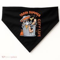 Trash Summer City Life Raccoon USA-Made Doggie Bandana thumb 0