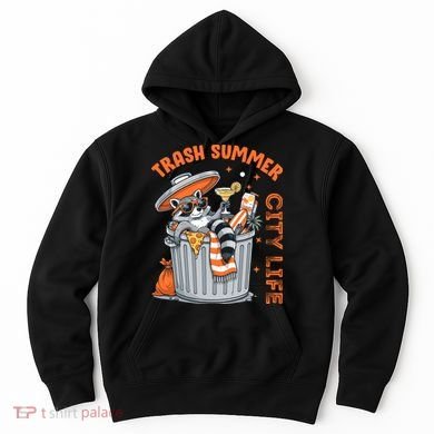 Trash Summer City Life Raccoon Hoodie