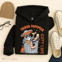 Trash Summer City Life Raccoon Hoodie thumb 4