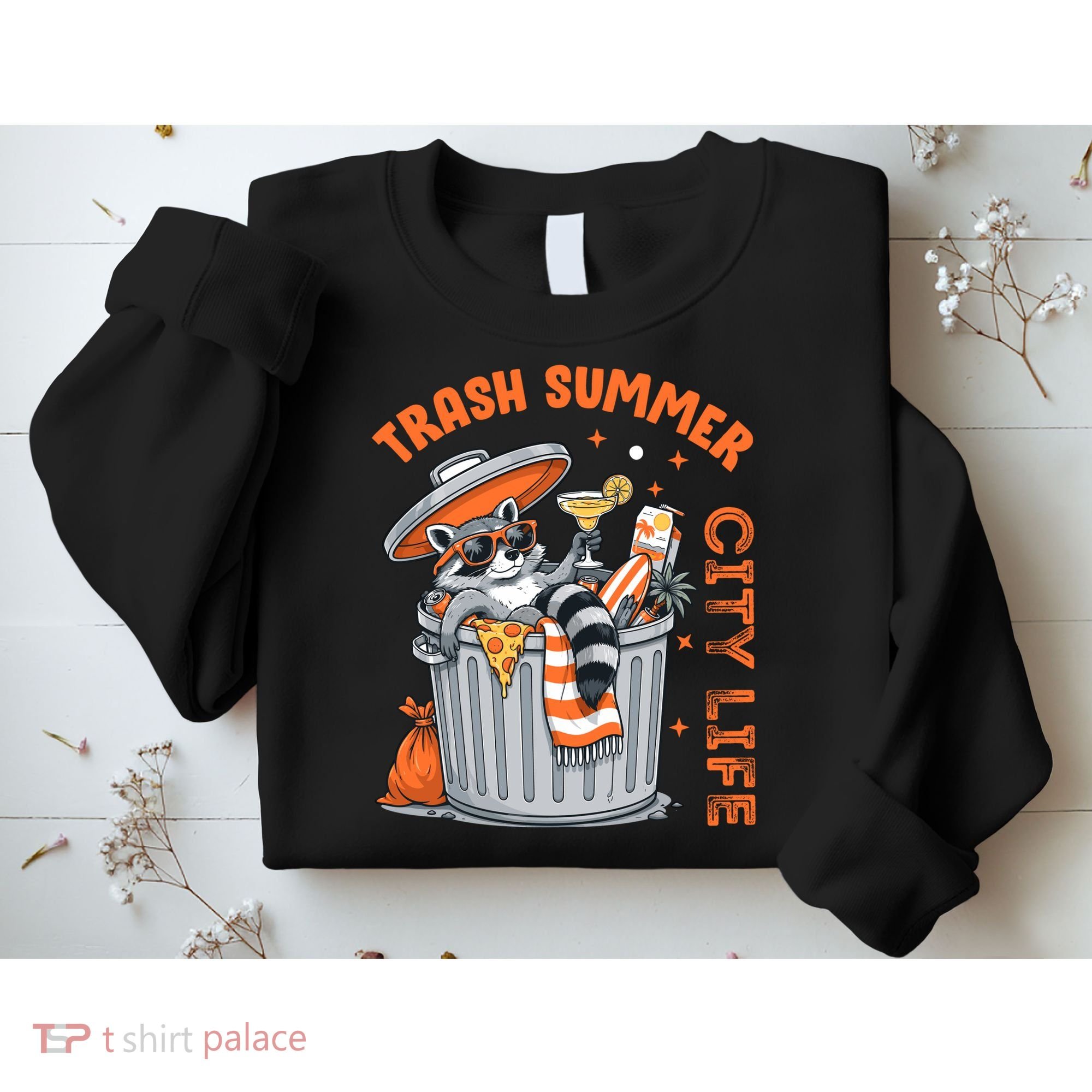 Trash Summer City Life Raccoon Sweatshirt