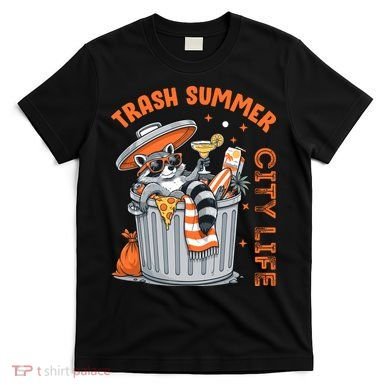 Trash Summer City Life Raccoon T-Shirt