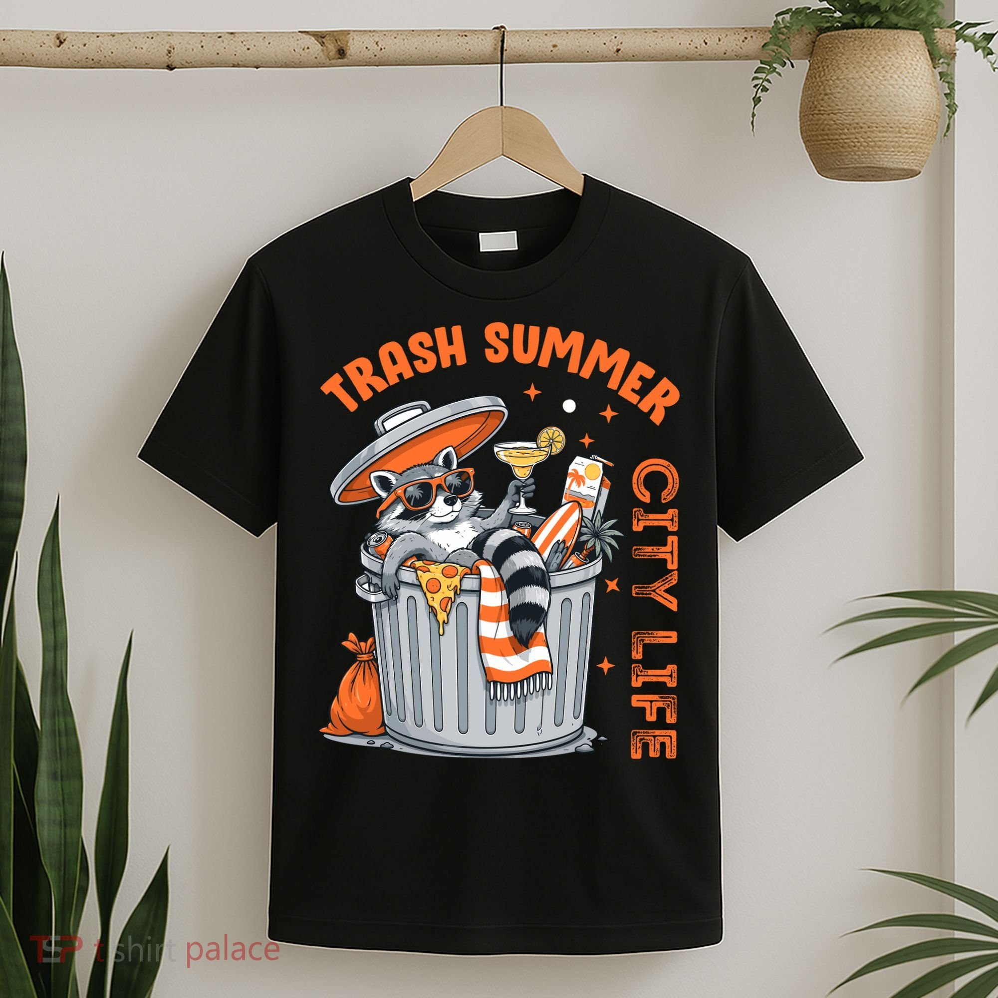 Trash Summer City Life Raccoon T-Shirt