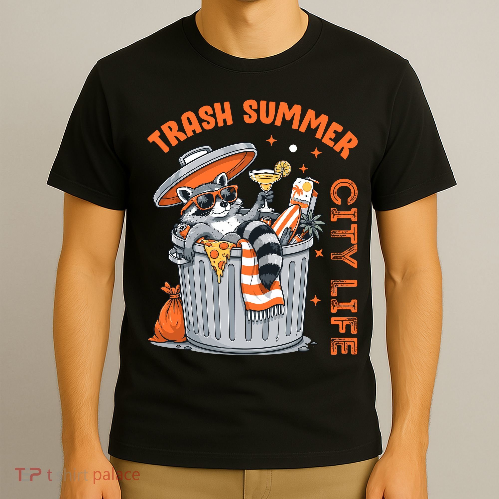 Trash Summer City Life Raccoon T-Shirt