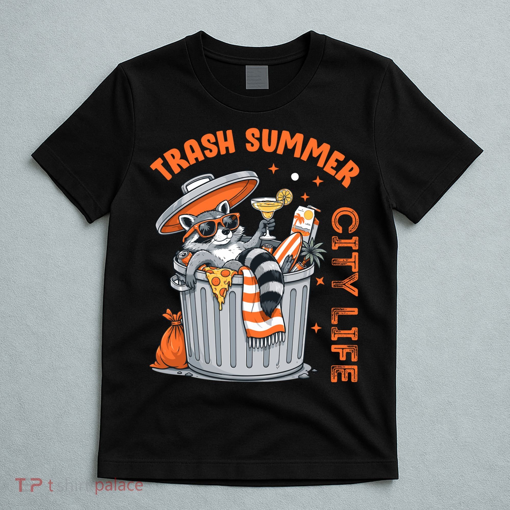 Trash Summer City Life Raccoon T-Shirt