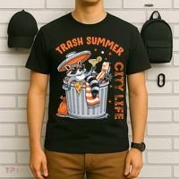 Trash Summer City Life Raccoon T-Shirt thumb 6