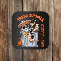 Trash Summer City Life Raccoon Coaster thumb 0