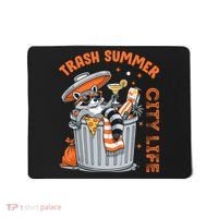 Trash Summer City Life Raccoon Mousepad thumb 0