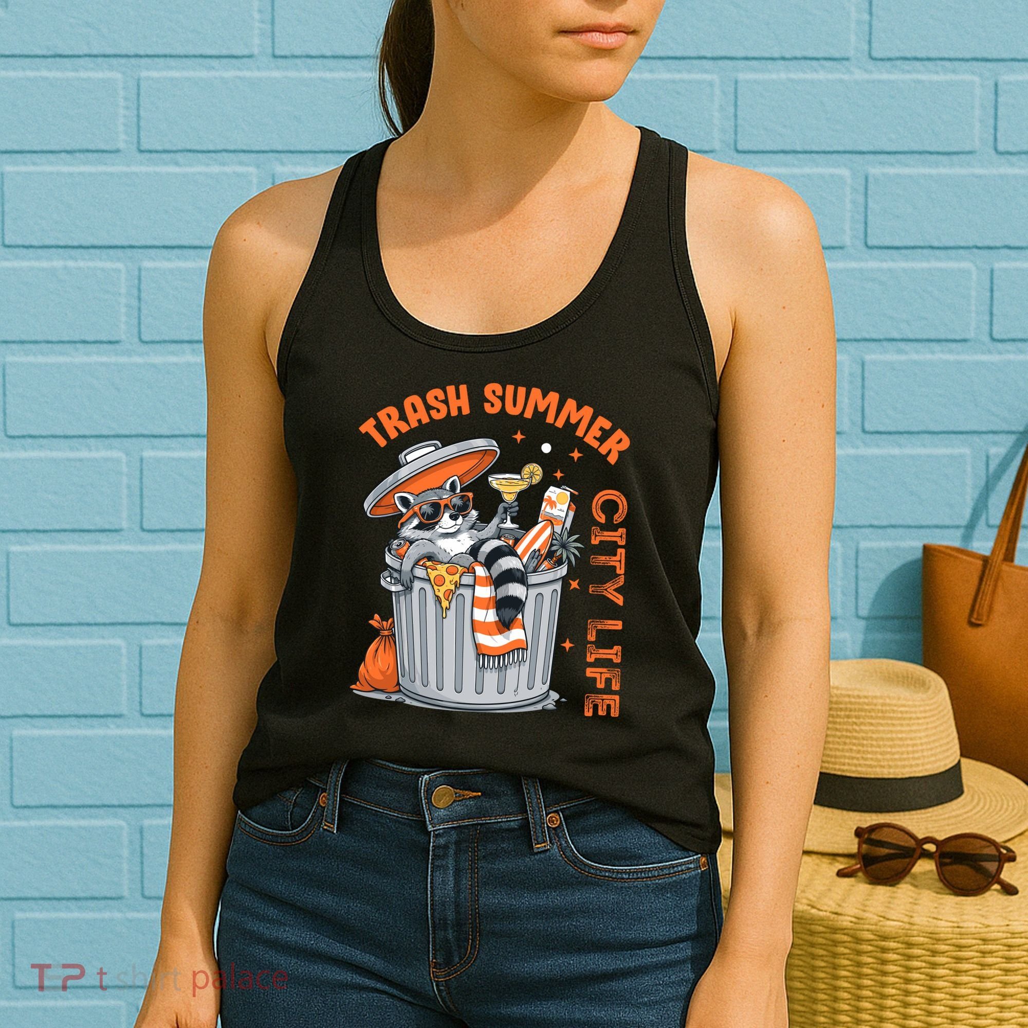 Trash Summer City Life Raccoon Women's Tank Top