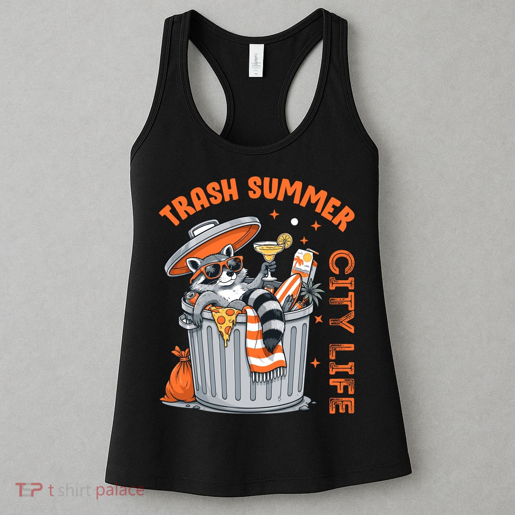 Trash Summer City Life Raccoon Women's Tank Top