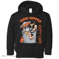 Trash Summer City Life Raccoon Toddler Hoodie thumb 0