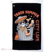 Trash Summer City Life Raccoon Golf Towel thumb 0