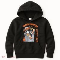 Trash Summer City Life Raccoon Kids Hoodie thumb 0