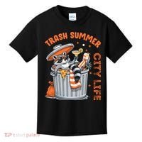 Trash Summer City Life Raccoon Kids T-Shirt thumb 0