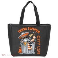 Trash Summer City Life Raccoon Tote Bag thumb 0